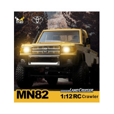 Радиоуправляемый внедорожник MN Model MN82 Toyota LandCruiser 79 4WD RTR масштаб 1:12 2.4G (желтый)